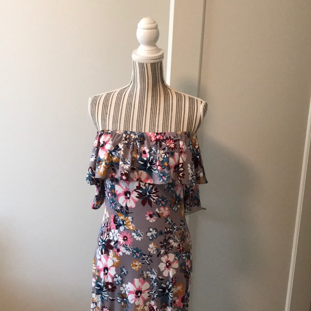 ⬇️🌞 ⚡️last 1⚡️ Off the Shoulder Floral Dress - Picture 5 of 6